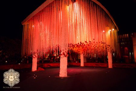 Photo of Night wedding mandap decor