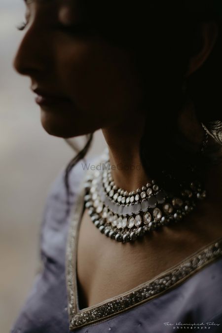 unique bridal necklace with stones