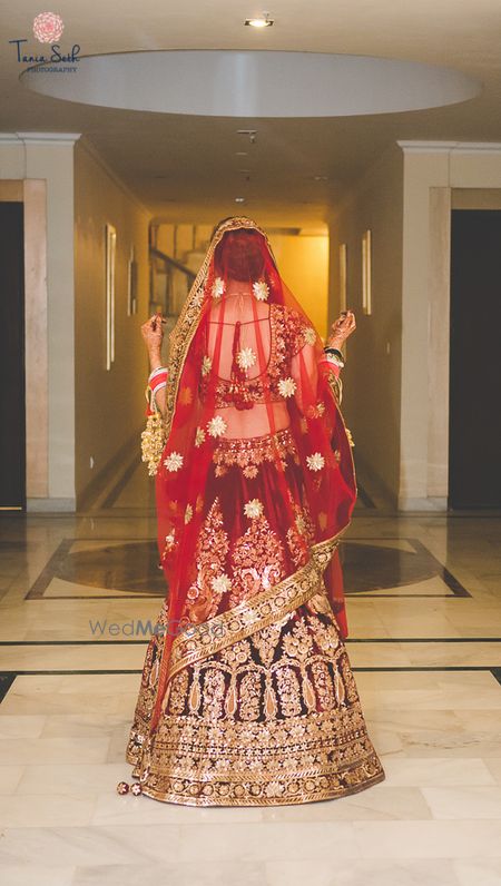 Photo of Wine color bridal lehenga