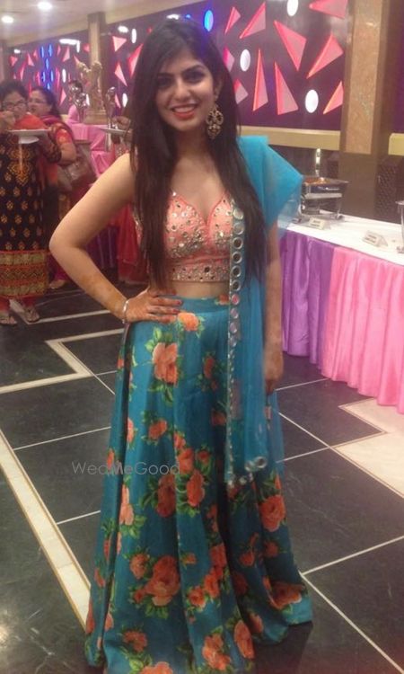 Photo of floral print lehenga