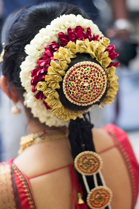 Photo of South indian bridal hairdo