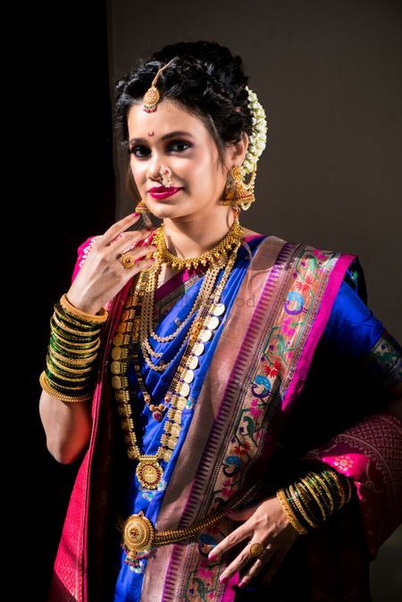 Marathi Bride - High Heels in Hair Spray N Makeup On Pictures | Bridal  Makeup in Mumbai - WedMeGood