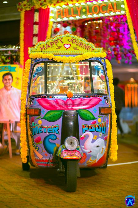 Genda phool autorickshaw as prop