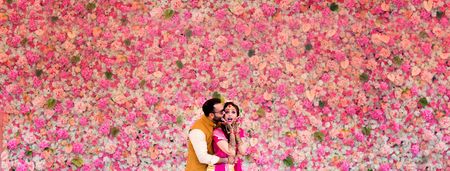 Floral wall photobooth for mehendi