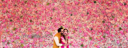 Floral wall photobooth for mehendi