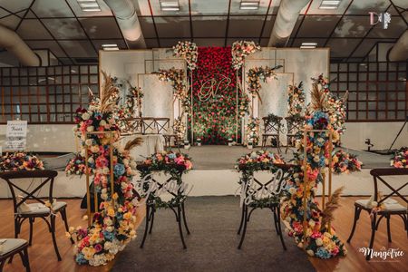 Floral decor for a church wedding