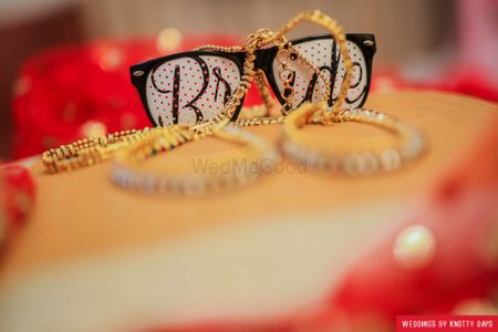Bridal accessories with fun glasses