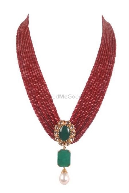 Photo of elegant bridal necklace with rubies