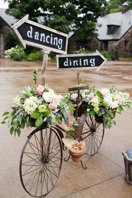 Photo of floral bicycle decor