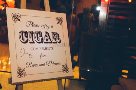 Have a cigar station at the cocktail