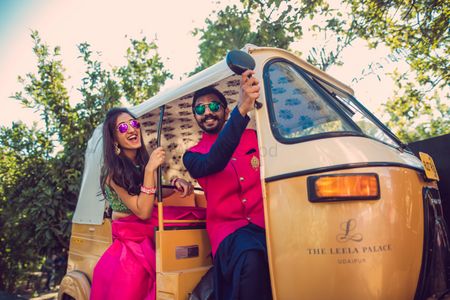 Auto rikshaw pre wedding shoot