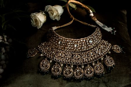 Wine Color Kundan Jewellery Set for Lehenga | FashionCrab.com