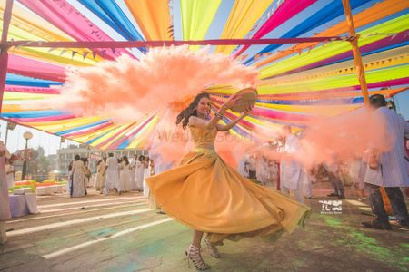 Photo of Holi colors at pre-wedding