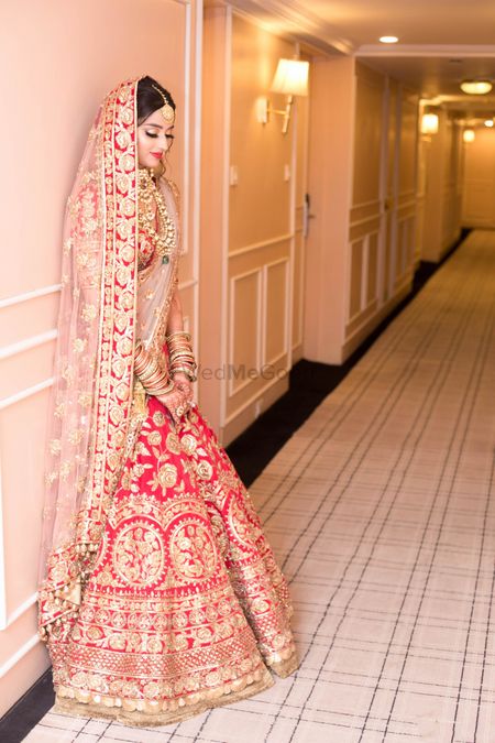 Red Bridal Lehenga Photo Manish Malhotra