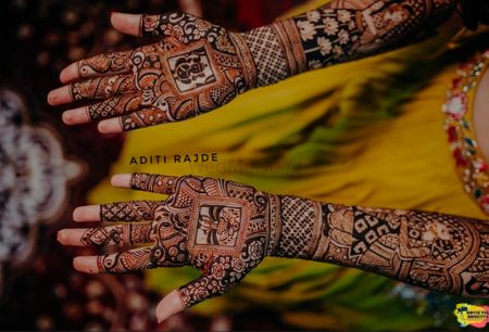 Photo of Traditional mehndi design with intricate details