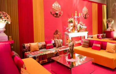 Fun and colorful Mehendi decor