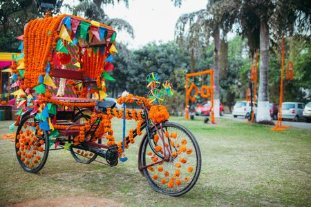 Decorated bicycle prop