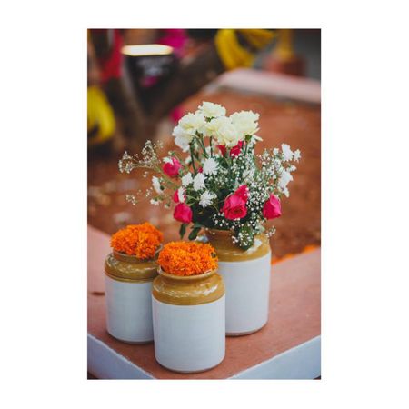 Photo of Pickle jars as vases with flowers
