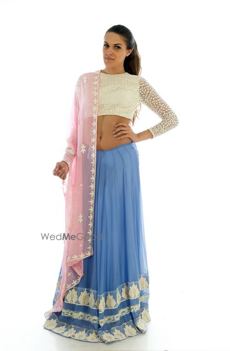 periwinkle blue lehenga