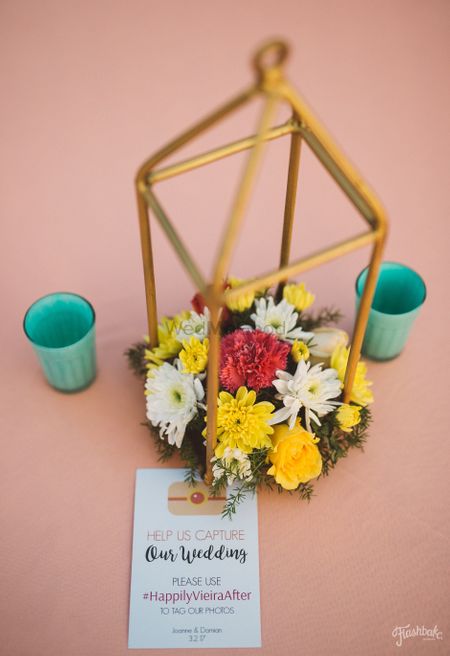 Photo of Yellow geometric orb for centrepiece