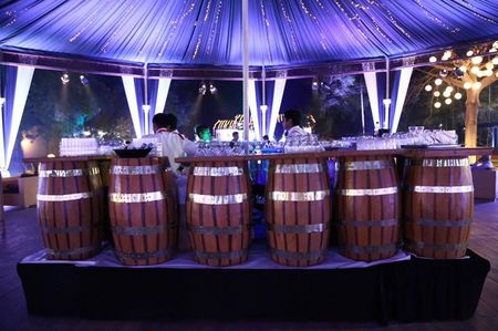 Photo of Bar decor idea with beer barrels