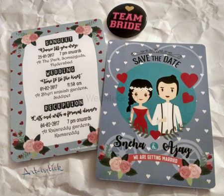 Fun and quirky wedding invitation cards