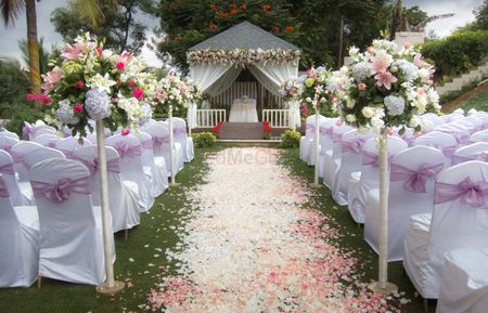 Floral aisle for south Indian wedding