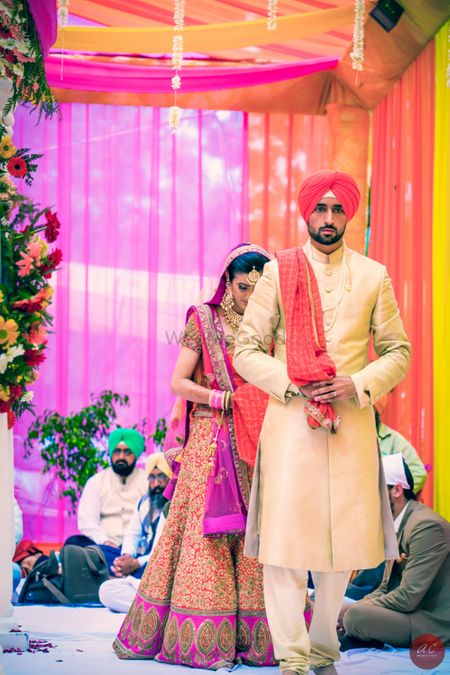 Photo of sikh bride and groom