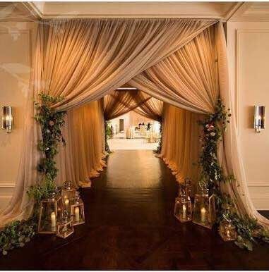 elegant floral and candle lit floor decor