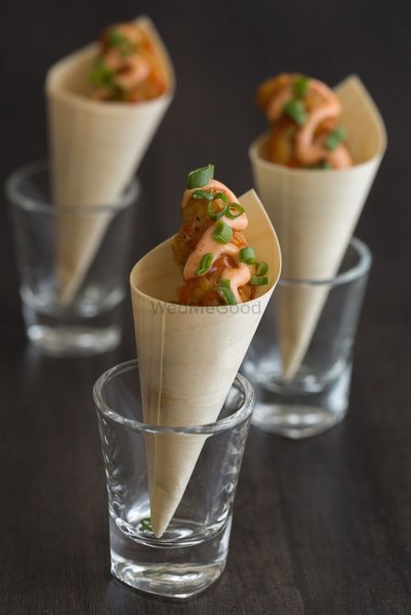 Serving food ideas in cones and glasses