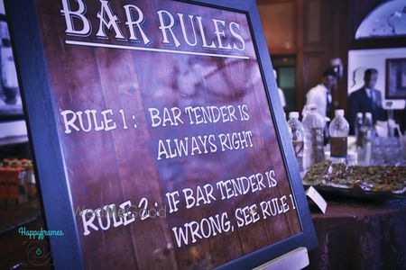 Bar decor sign bar rules