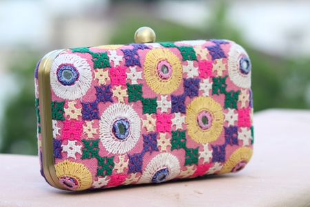 Photo of bright and colourful clutch