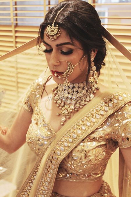 Gold and pearl bridal jewellery