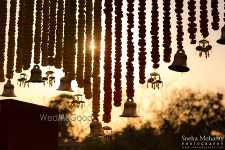 Photo of flowers and bells decor