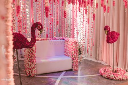 Pink and white floral decor