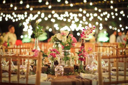 Photo of floral table centerpieces