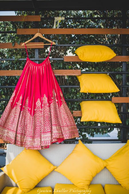 Photo of Lovely hanging lehenga shot