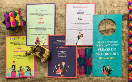 Wedding invitation kit with do not disturb sign