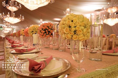 Elegant floral table setting