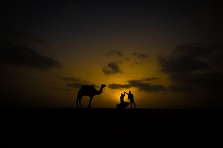 Photo of Rajasthan desert pre wedding shoot sunset shot