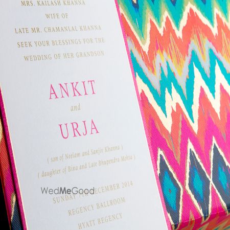 ikat print invite