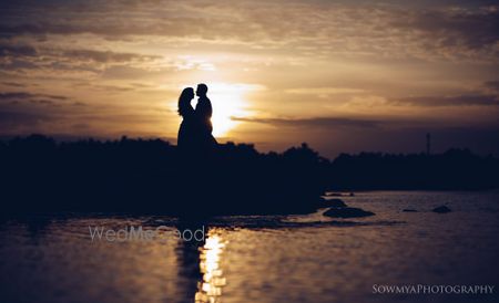 Beautiful pre wedding shoot sunset shot