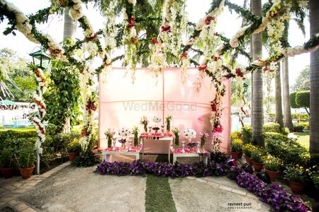 Photo of Mehendi entrance floral decor