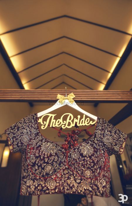 Bridal accessory with blouse on special hanger