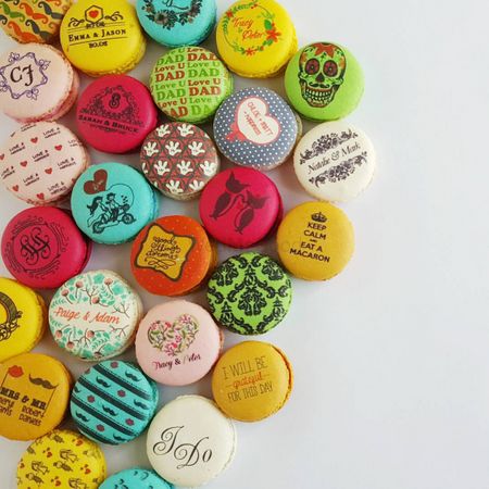 Photo of Custom printed macarons as food favours