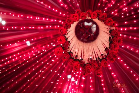 Photo of red rose chandelier