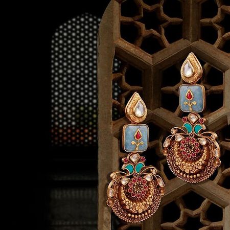 Photo of Mehendi meenakari earrings