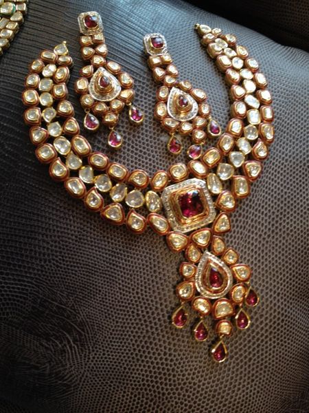 Photo of Sitara kundan and ruby bridal necklace