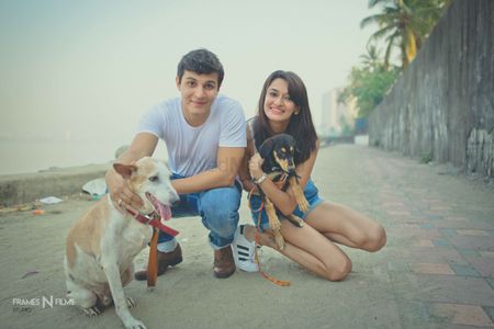 Photo of Pre wedding shoot idea with rescue dogs