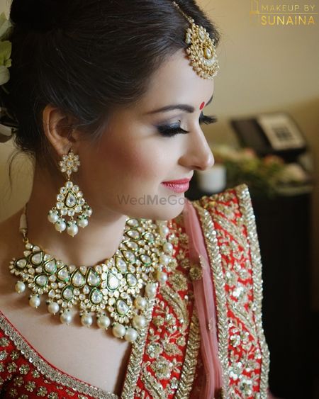 Kundan bridal necklace with pearls
